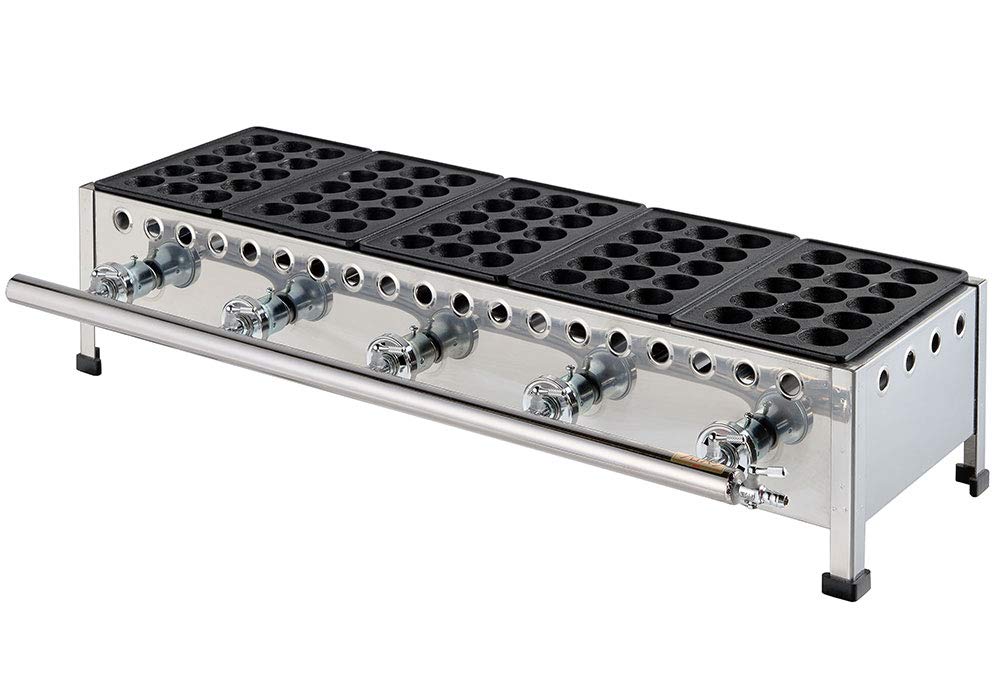 Amazon | IKK たこ焼 15穴×5連 鉄鋳物 155S LPガス | IKK伊東金属