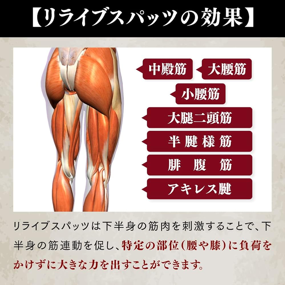 Amazon.co.jp: リライブスパッツ メンズ パワースパッツ [下半身強化