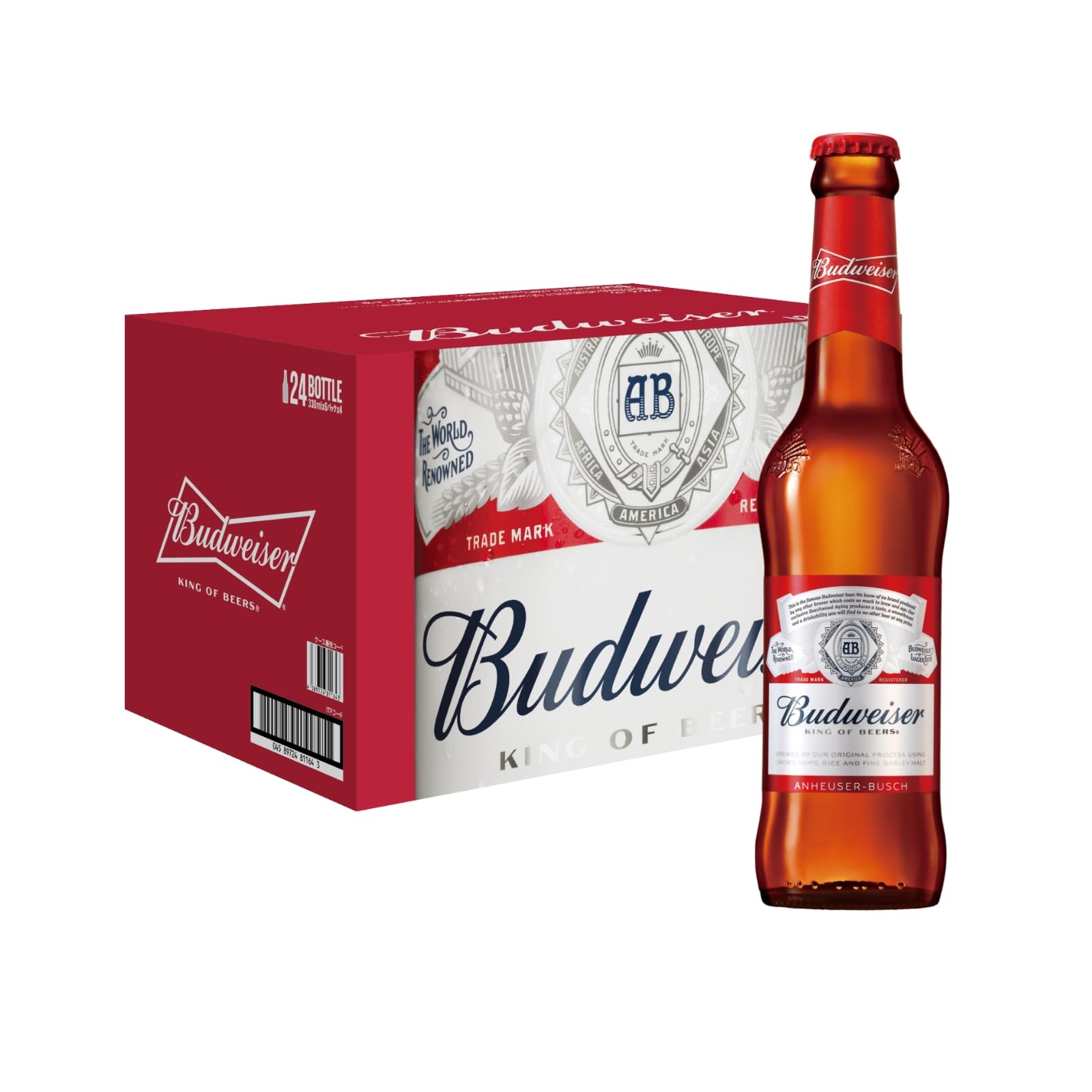 Amazon.co.jp: バドワイザー 瓶 Budweiser [ ラガービール 330ml × 24
