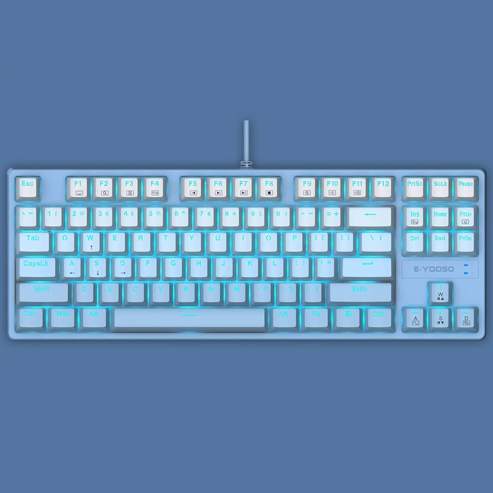 Amazon | e元素ゲーミングキーボード メカニカルキーボード 青軸