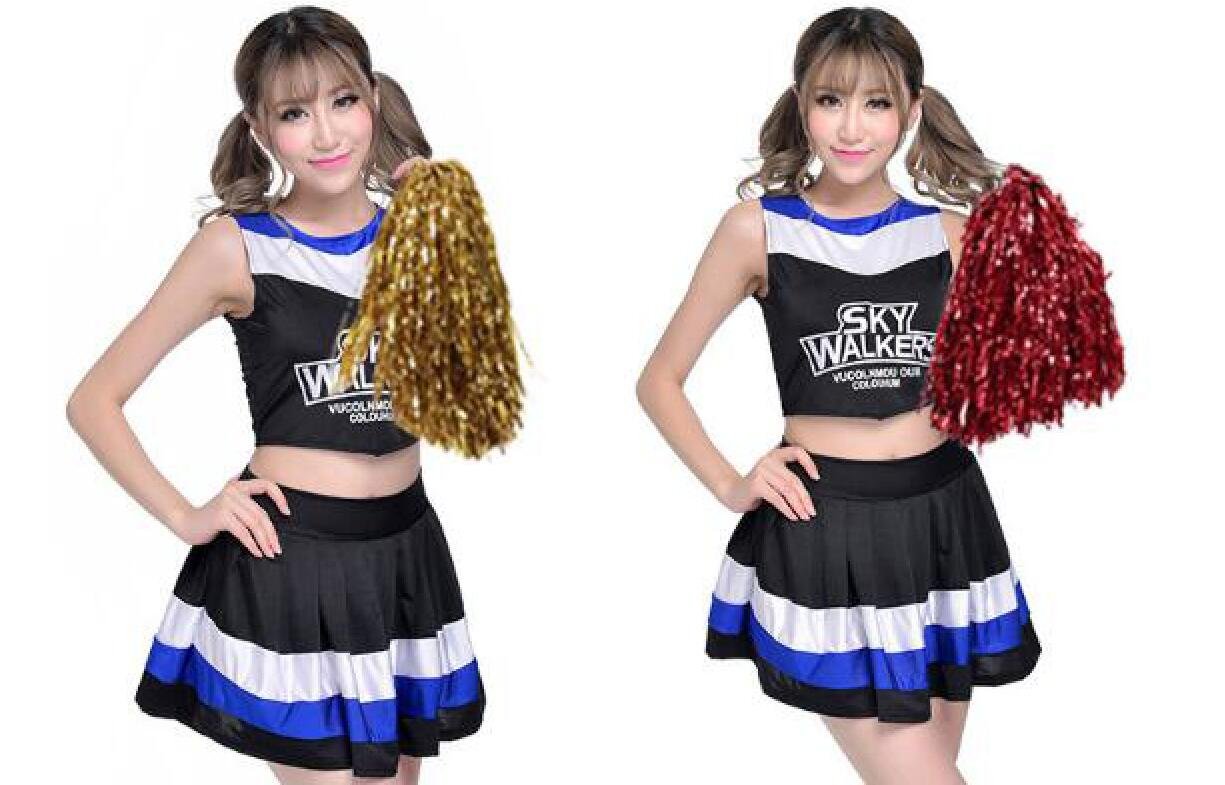 Amazon.co.jp: クール な ブラック 【 チアガール コスプレ 衣装