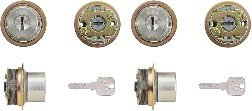 Amazon | 2個同一MIWA JNシリンダー LIXタイプ MCY-499 キー6本付属 鍵