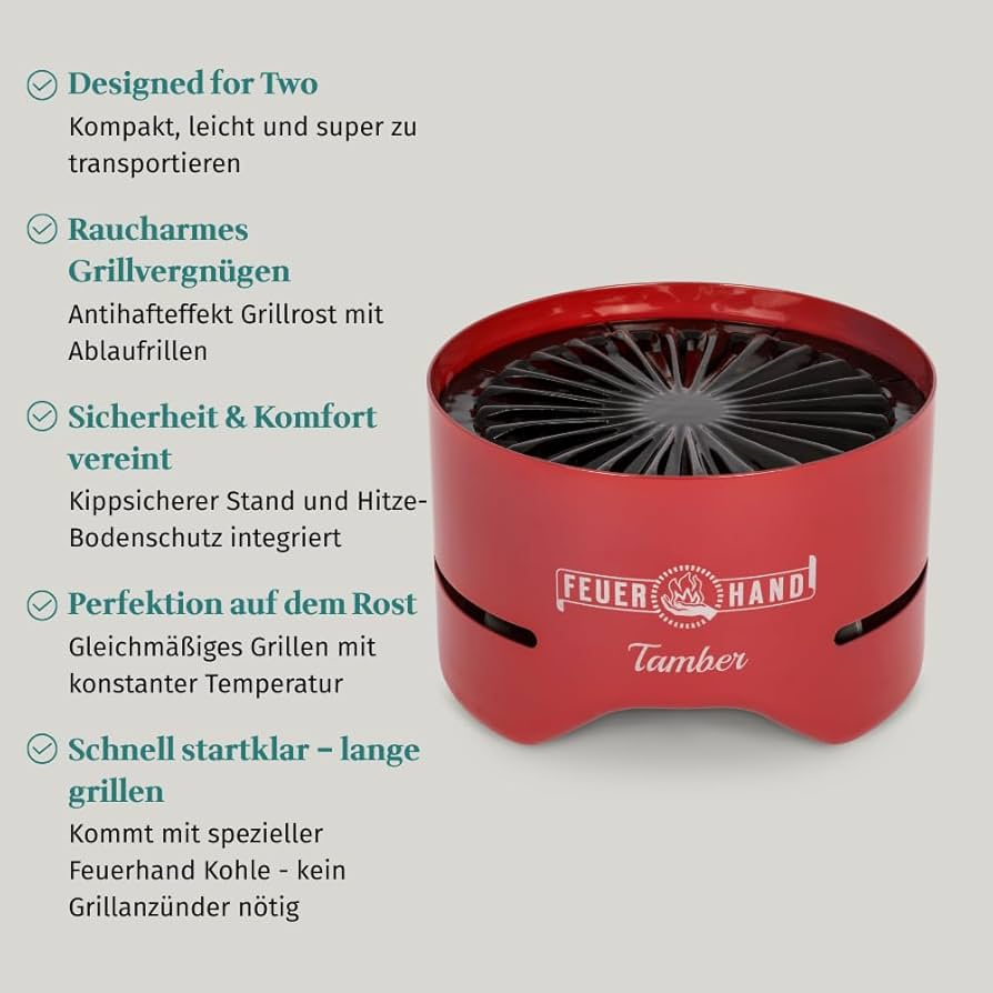 Amazon.com : Petromax Feuerhand Tamber Tabletop Charcoal Grill