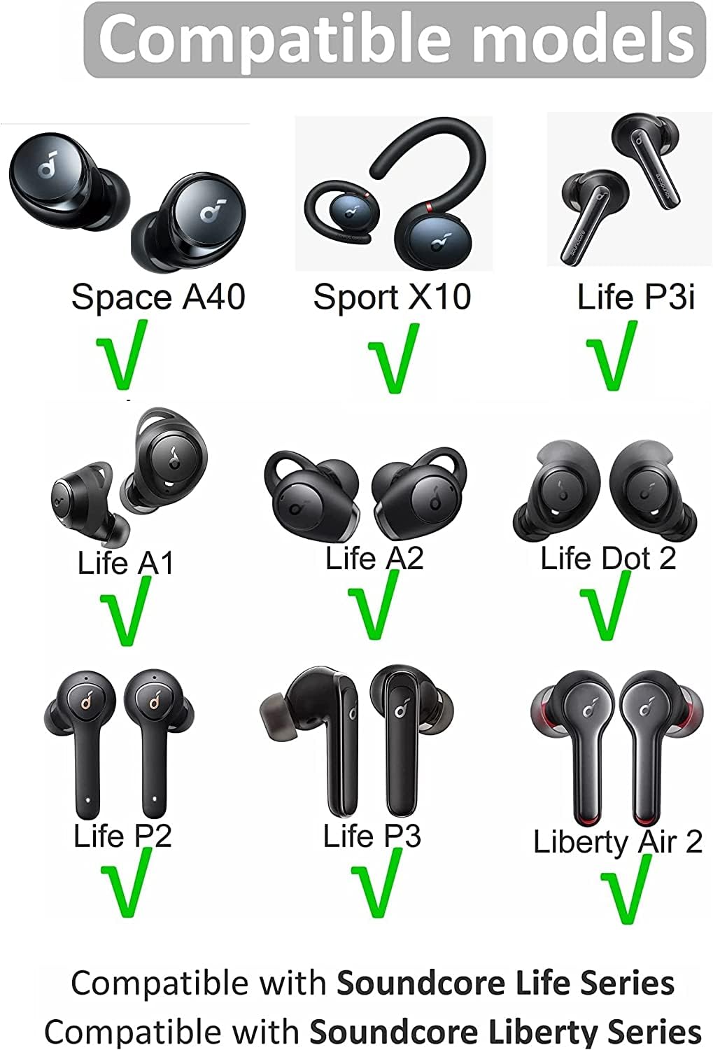 Amazon | A-Pcas ウレタン製低反発イヤーピース Soundcore用 Anker