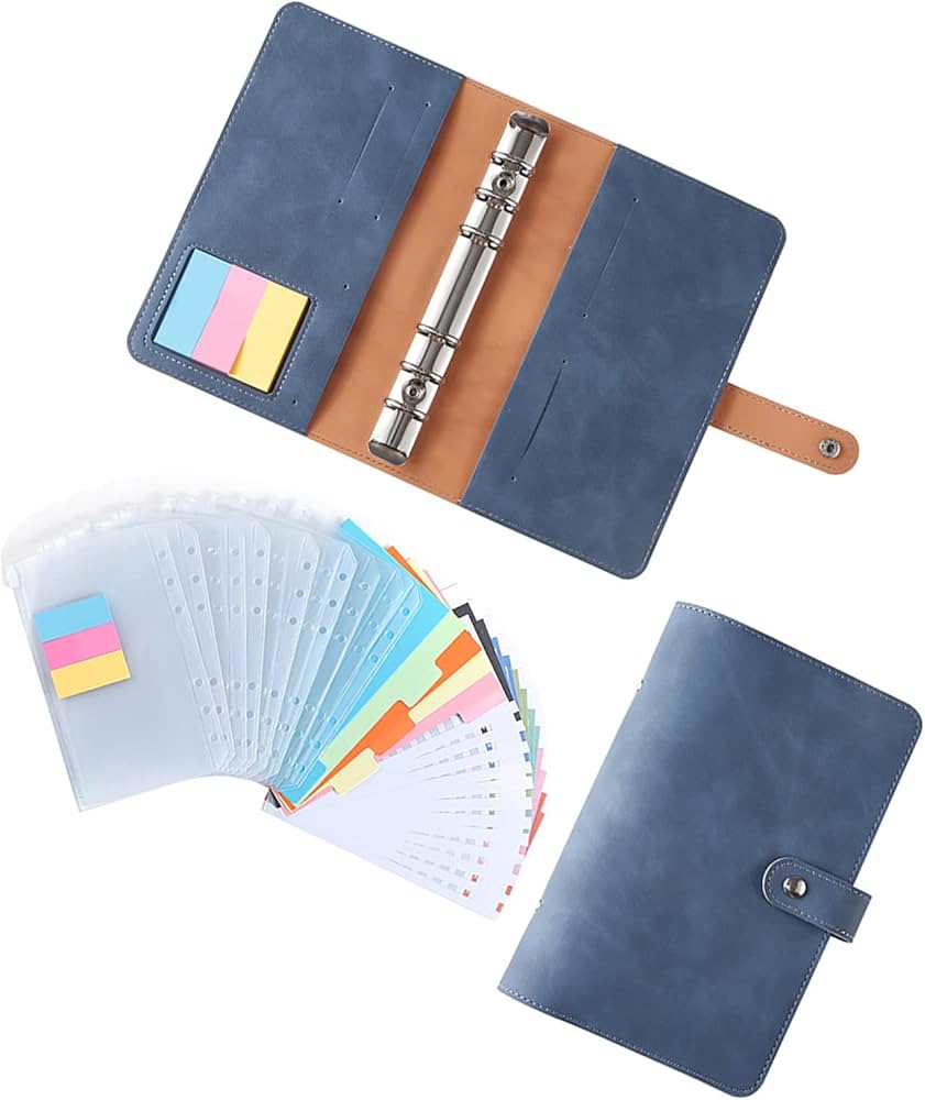 Amazon.co.jp: ファイルフォルダー リングバインダー A6サイズ 6穴 PU