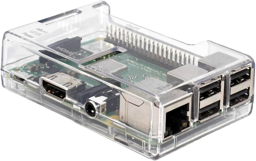 Amazon.com: sb components Raspberry Pi 3 Model B+ Transparent Case