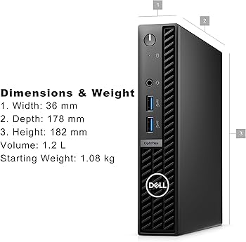 Amazon.com: Dell OptiPlex 7000 7010 MFF 1.2L Micro Form Factor