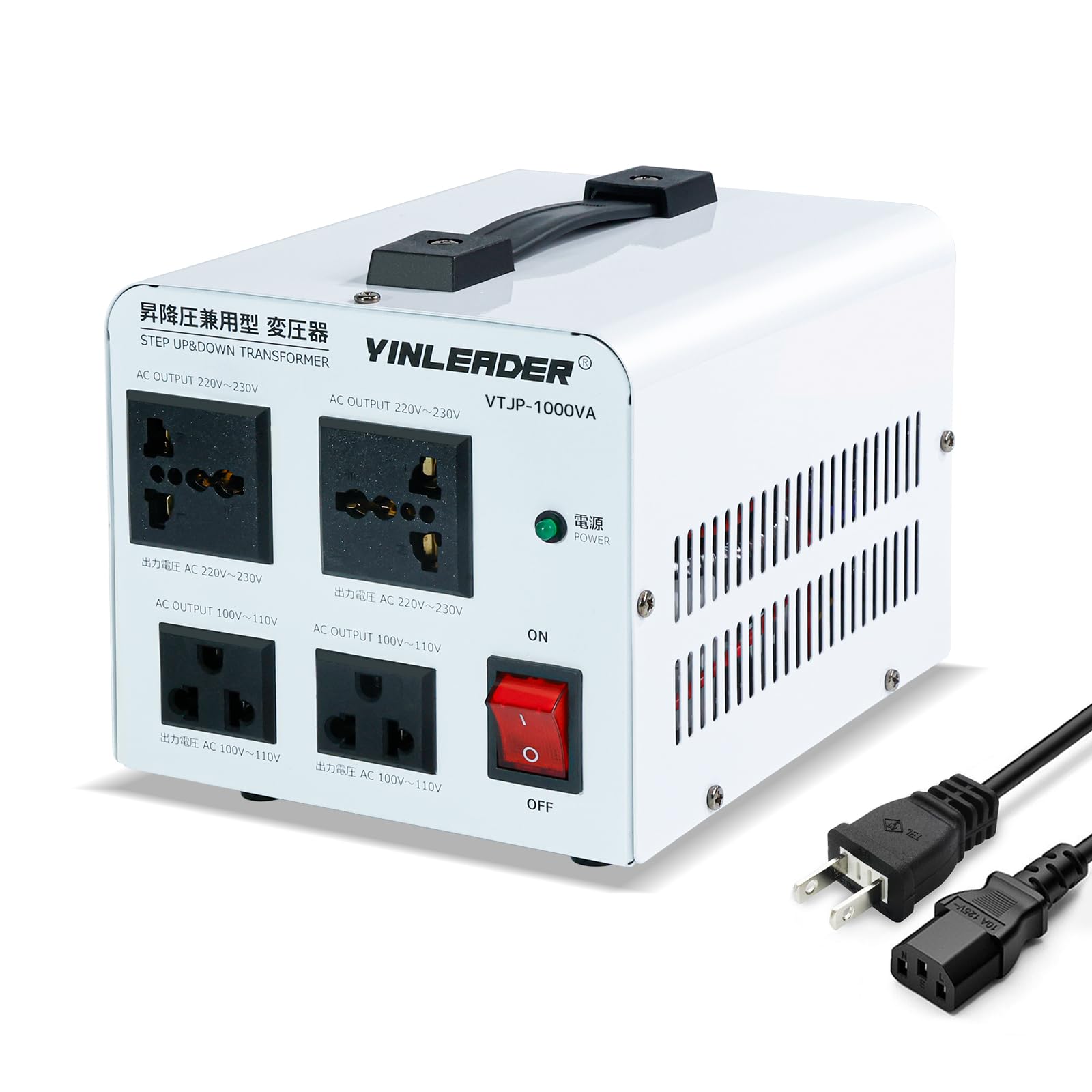 Amazon.co.jp: Yinleader 1000W 海外国内両用型変圧器 100V/110V-220V