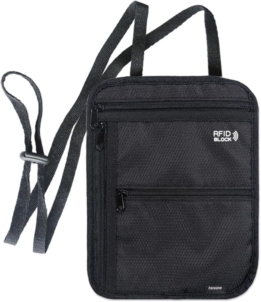 Amazon.com | Travel Neck Wallet Neck Pouch with RFID Blocking