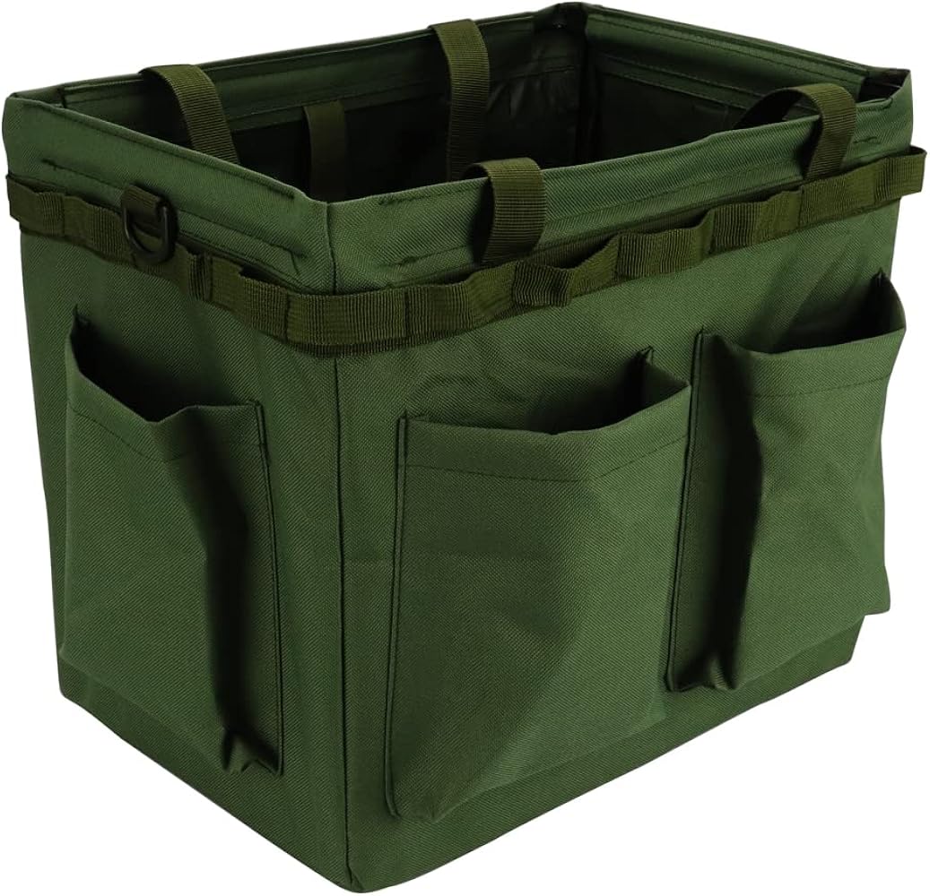 Amazon.co.jp: 大容量コンテナバッグ 折り畳み式 自立 道具入れ ループ