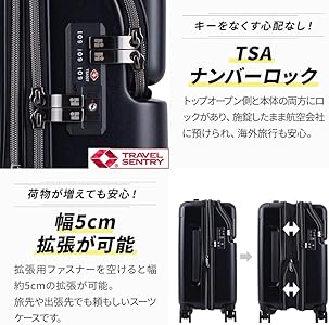 Amazon | [ヒデオワカマツ] スーツケース エストップ キャリーケース