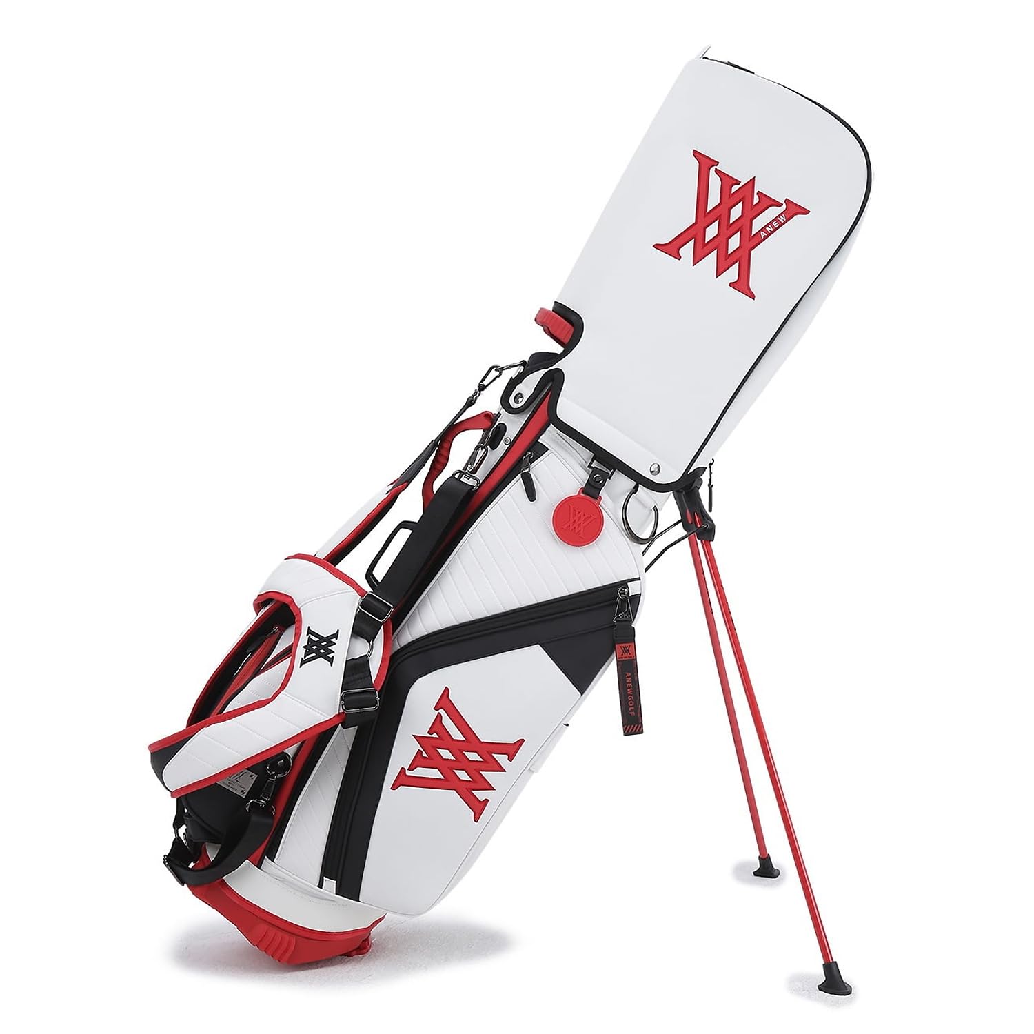 ゾイホワイト ゴルフバッグ スタンド式ヘッドカバー付き ゾイホワイト