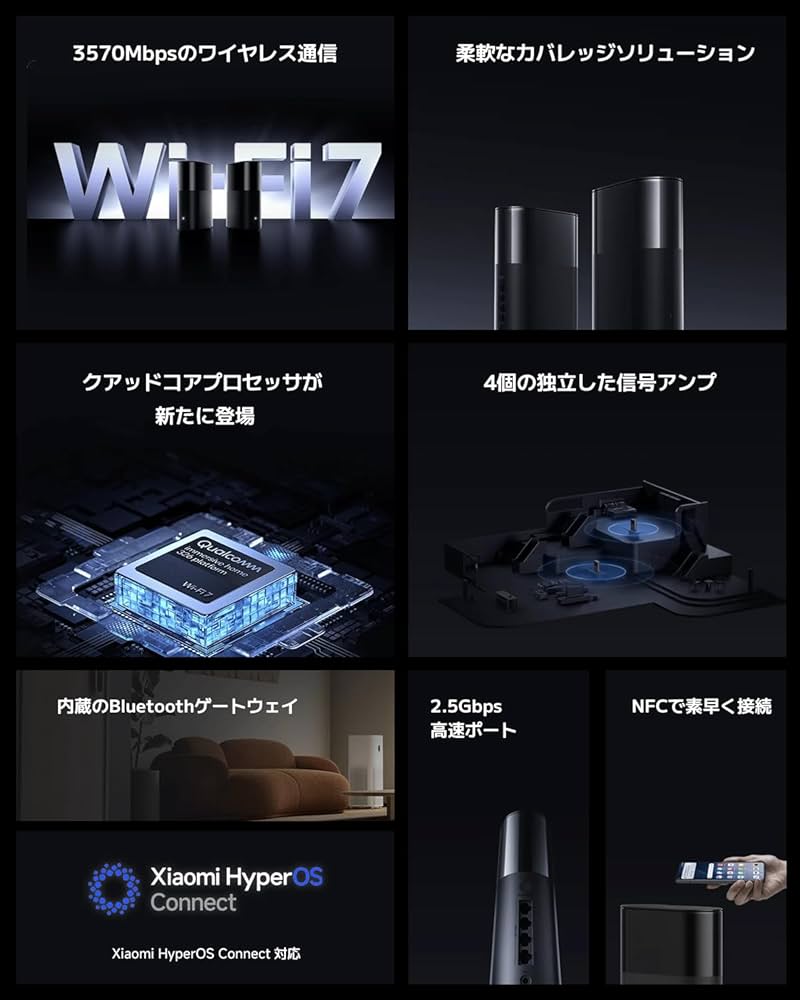 Amazon.co.jp: シャオミ(Xiaomi) WiFi 7 ルーター WiFi 無線LAN