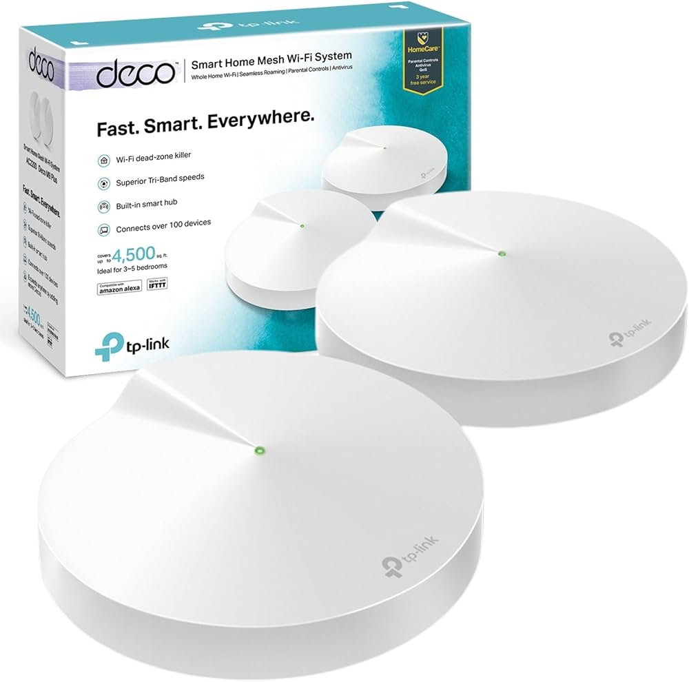 TP-Link Deco M9 Plus Whole Home Mesh Wi-Fi with Built-in Smart