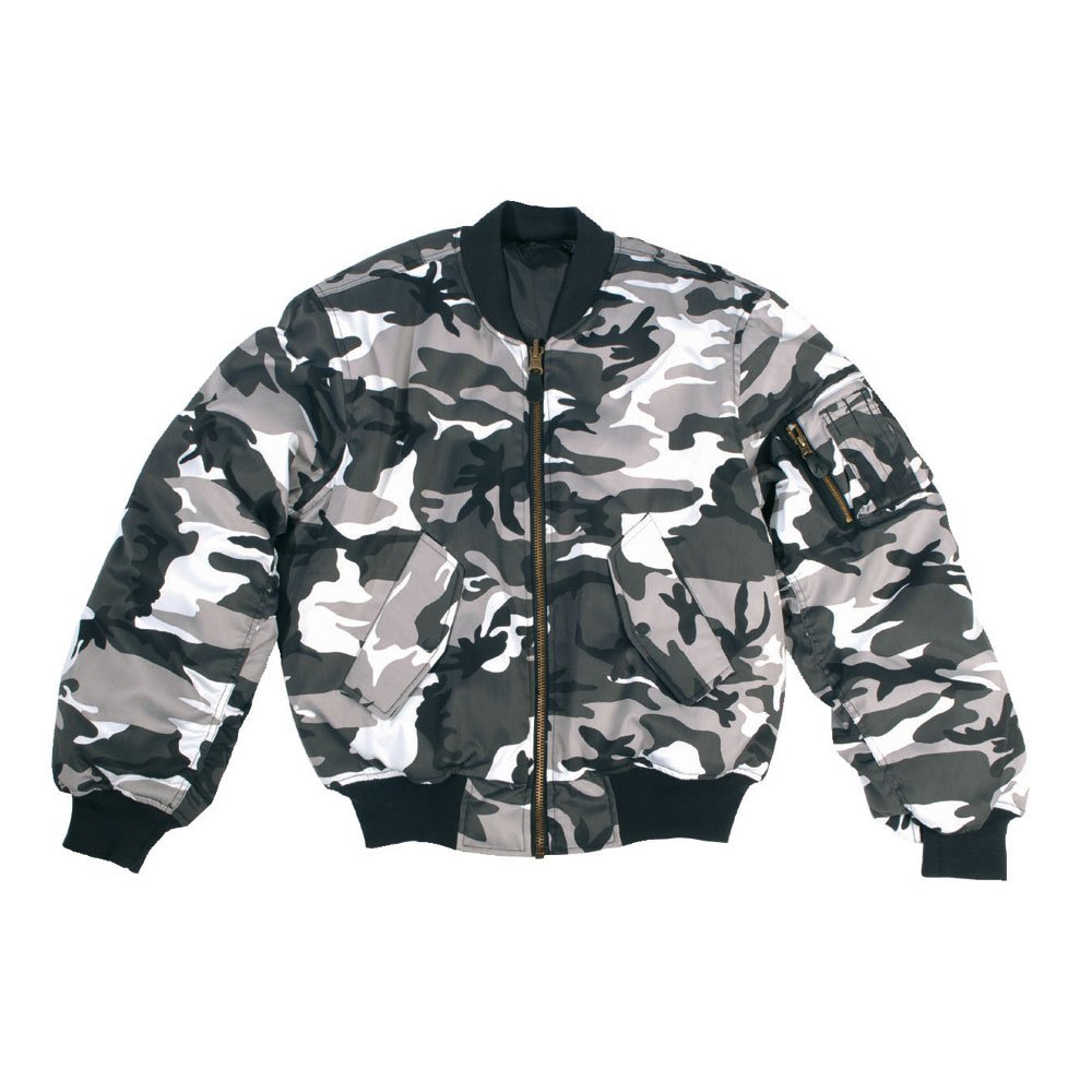 Amazon | MIL-TEC MA1 US フライトジャケット カモ柄 URBAN Camo迷彩