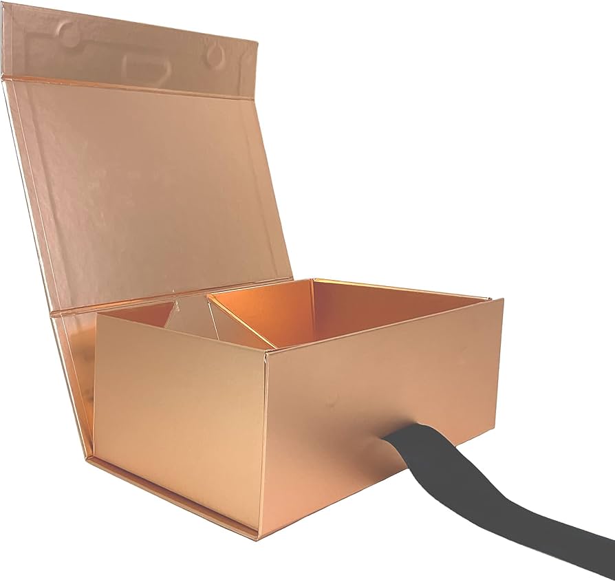 Amazon.com: PACK2PACK Luxury Foldable Gift Box with Fixed Ribbon