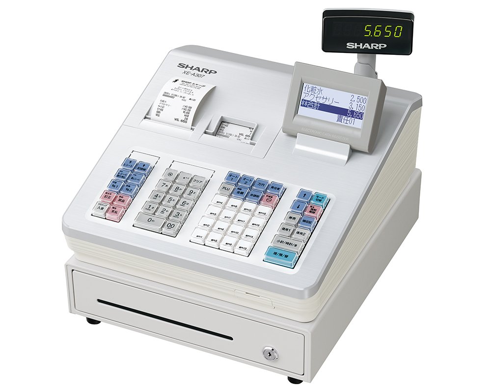 Amazon | シャープ 電子レジスタ 16部門タイプ ホワイト系 XE-A307-W