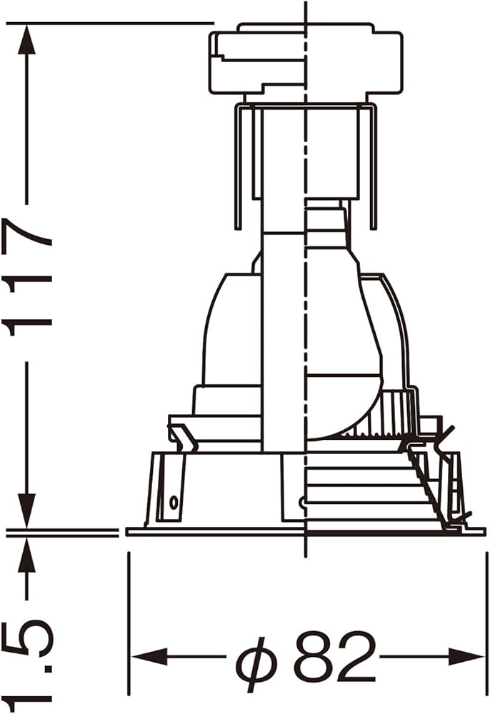 Amazon | ダウンライト【ランプ別売】 DN-3477 | Yamada | キッチン用