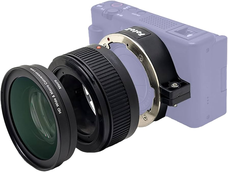 Amazon.com : FotoZ 49mm 0.75x Wide Angle Lens, for Sony Vlogcam ZV