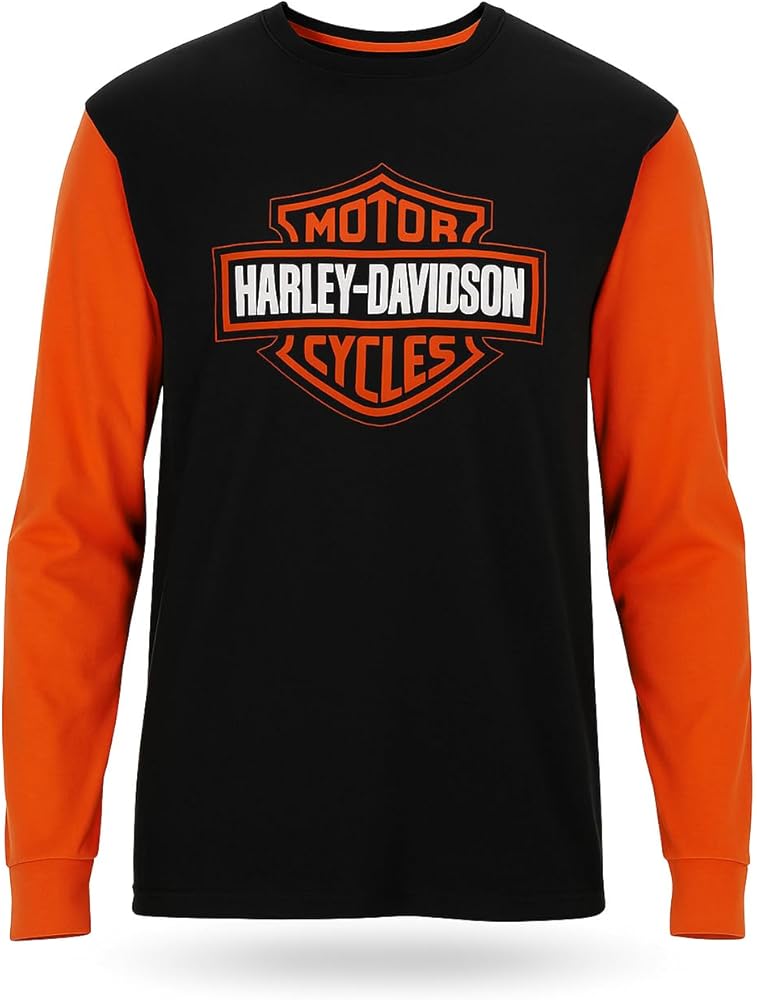 Harley-Davidson Men's Bar & Shield Long Sleeve T-Shirt, Black