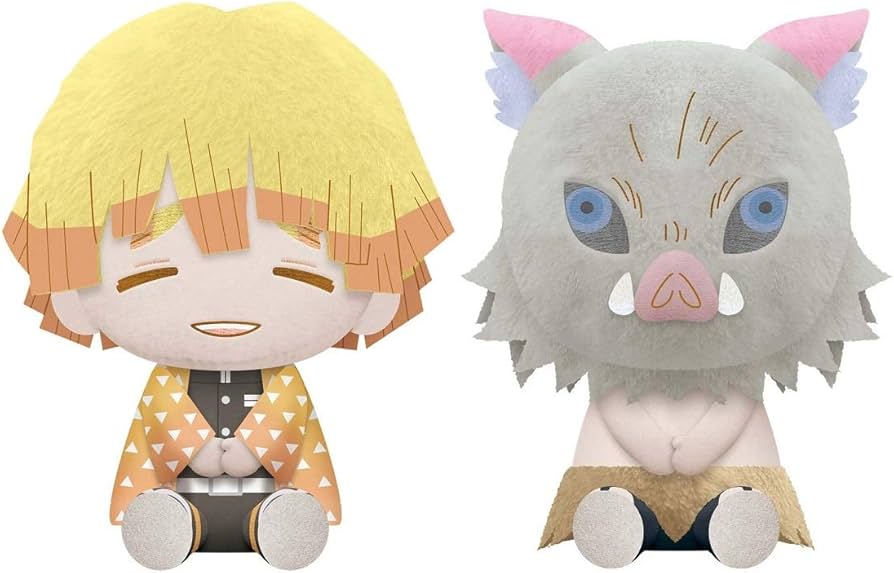 Amazon.co.jp: 鬼滅の刃 でっかいぽふっとぬいぐるみ ～ 我妻善逸・嘴
