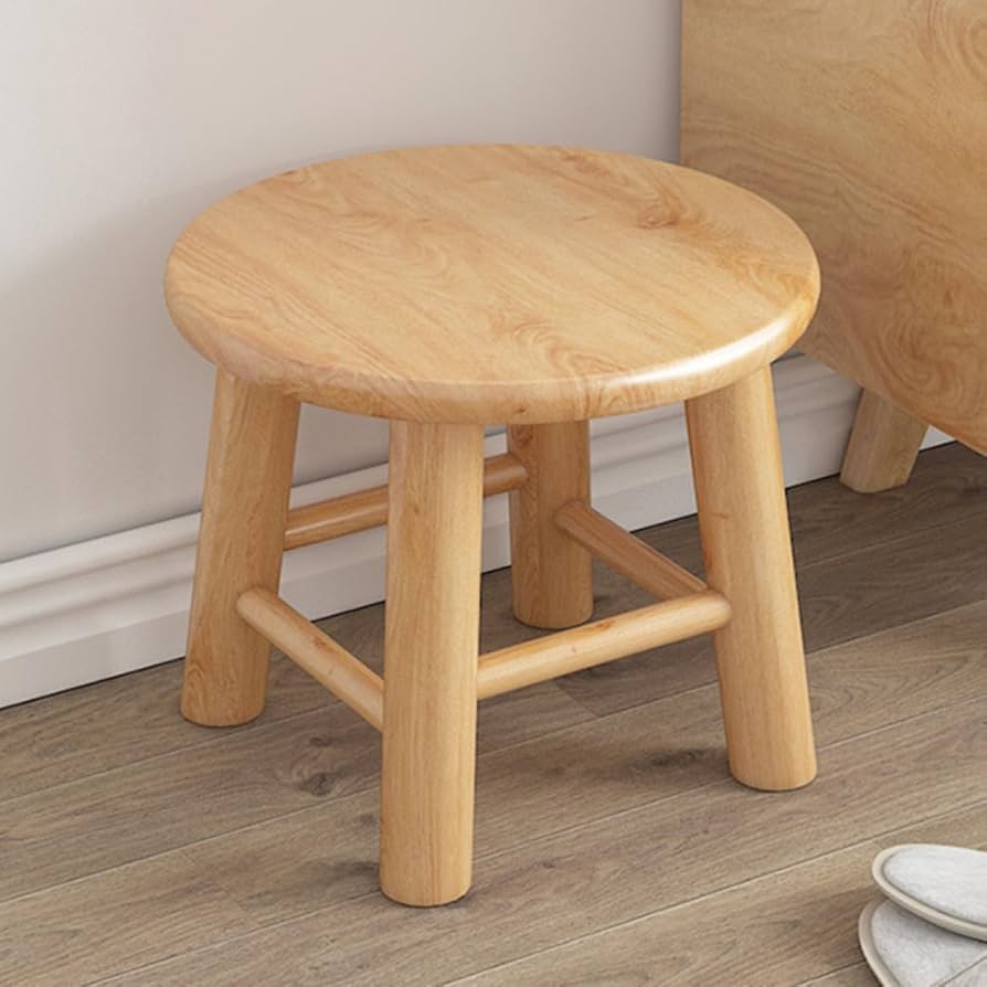 Amazon.co.jp: THLD スツール 丸 木製スツール 円形 ウッドスツール