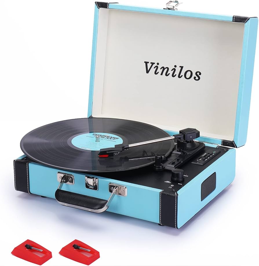 Amazon.co.jp: レコードプレーヤー ブルー Vinyl Record Player : 家電