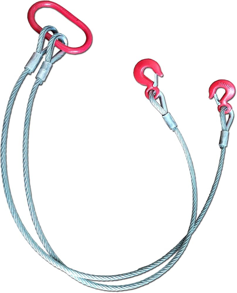 Amazon.co.jp: 2本吊玉掛ワイヤーロープスリング 1.5m 2000kg 2t 吊