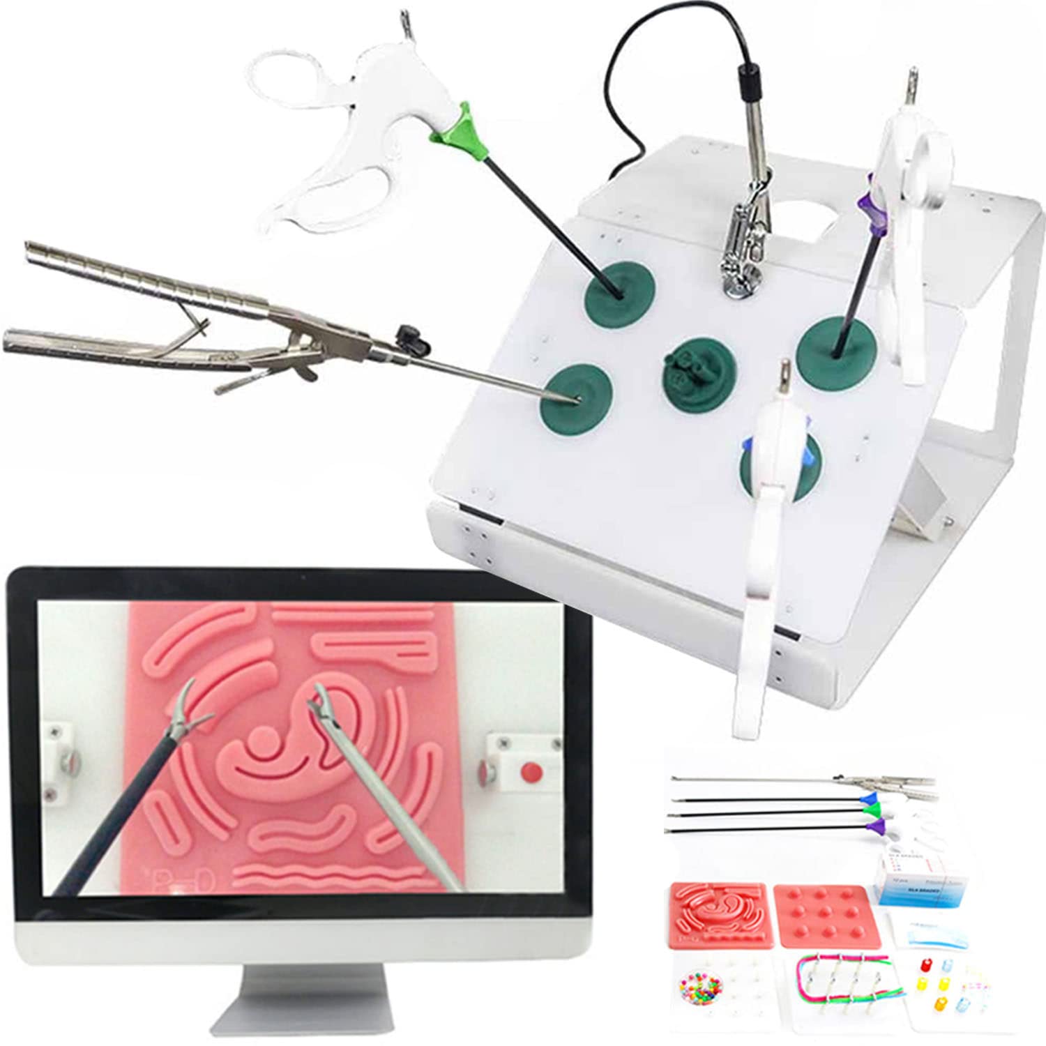 Amazon.co.jp: 腹腔鏡手術訓練 縫合練習キット腹腔鏡トレーナー