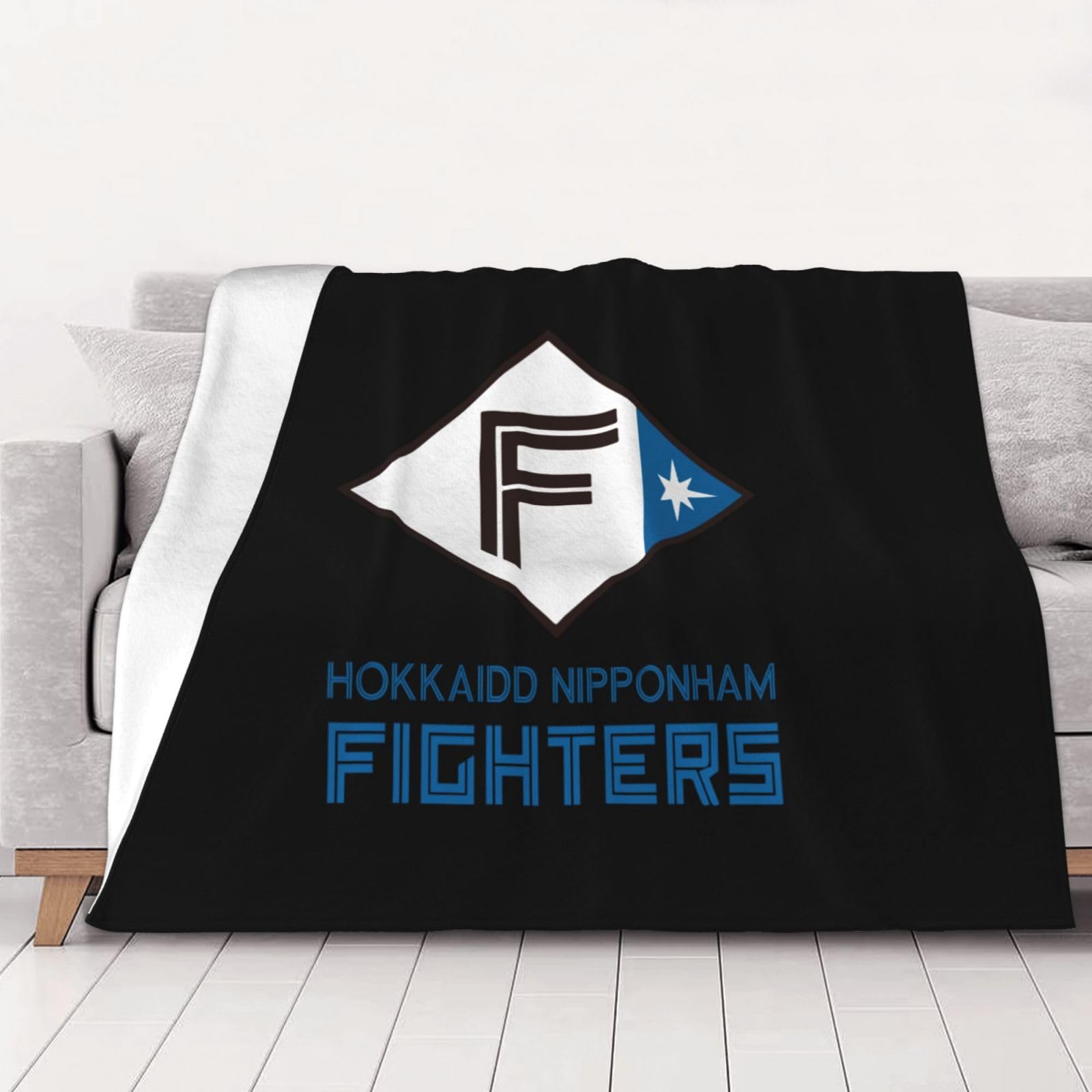 Amazon｜ブランケット 北海道日本ハムファイターズ ロゴ フランネル