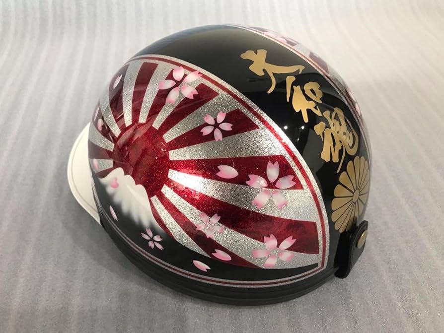 日章 コルク半 半ヘルメット 旧車