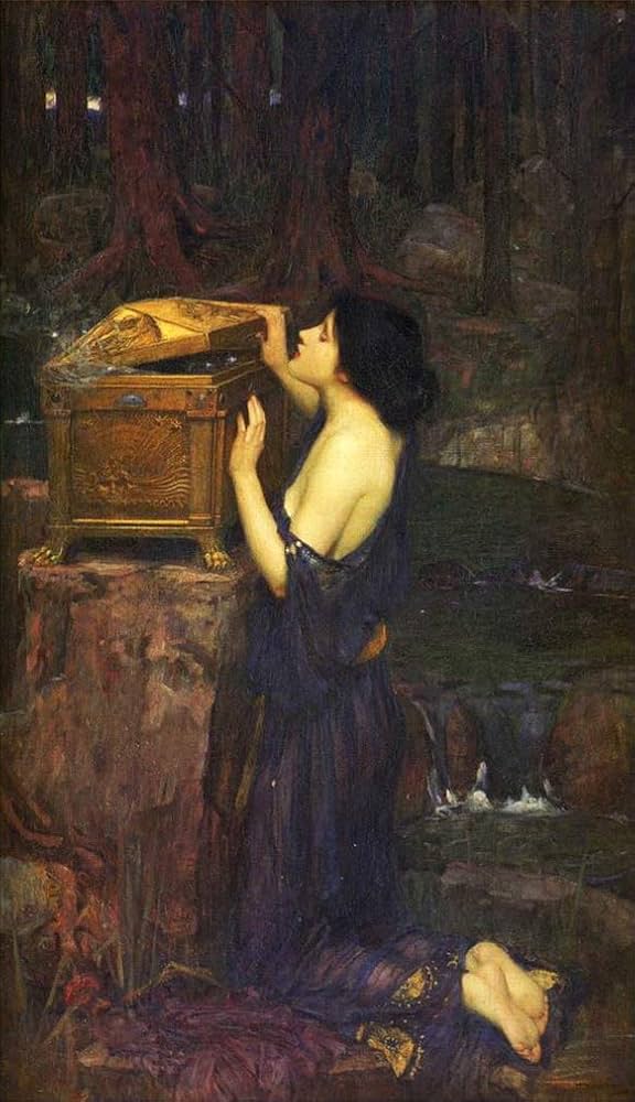 Amazon.co.jp: 絵画パンドラ ギリシャの女性伝説ジョン ウィリアム