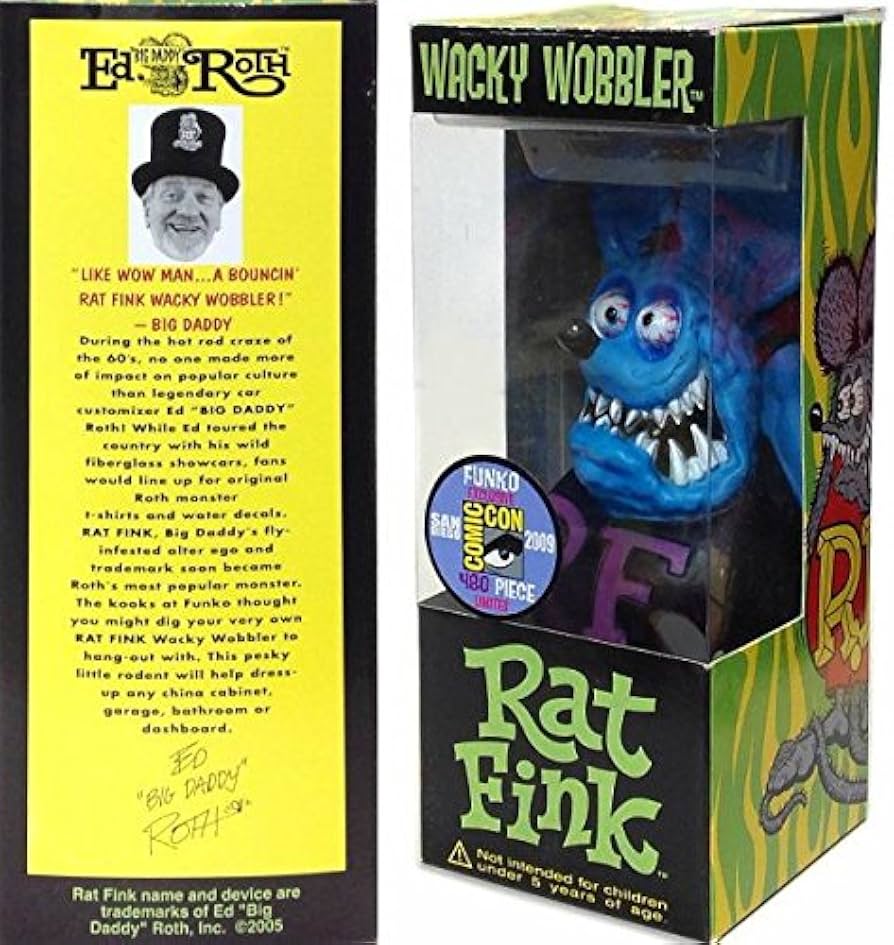 Amazon.co.jp: FUNKO Wacky Wobbler RAT FINK （ブルー） ラット