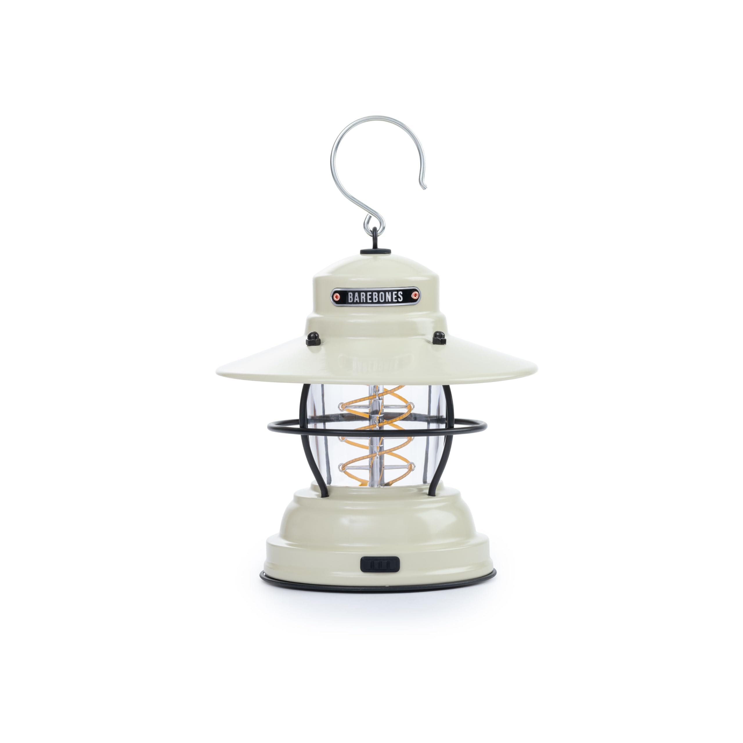 Barebones Outpost Lantern - Vintage White, Vintage-Inspired