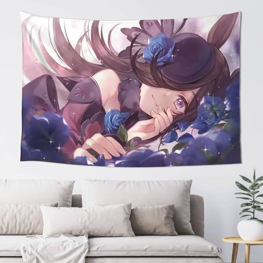 Amazon.co.jp: タペストリー ウマ娘 ライスシャワー 壁掛け 150x100cm