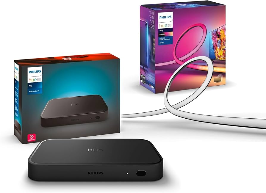 Amazon.com: Philips Hue Play HDMI Sync Box 8K + Gradient 65