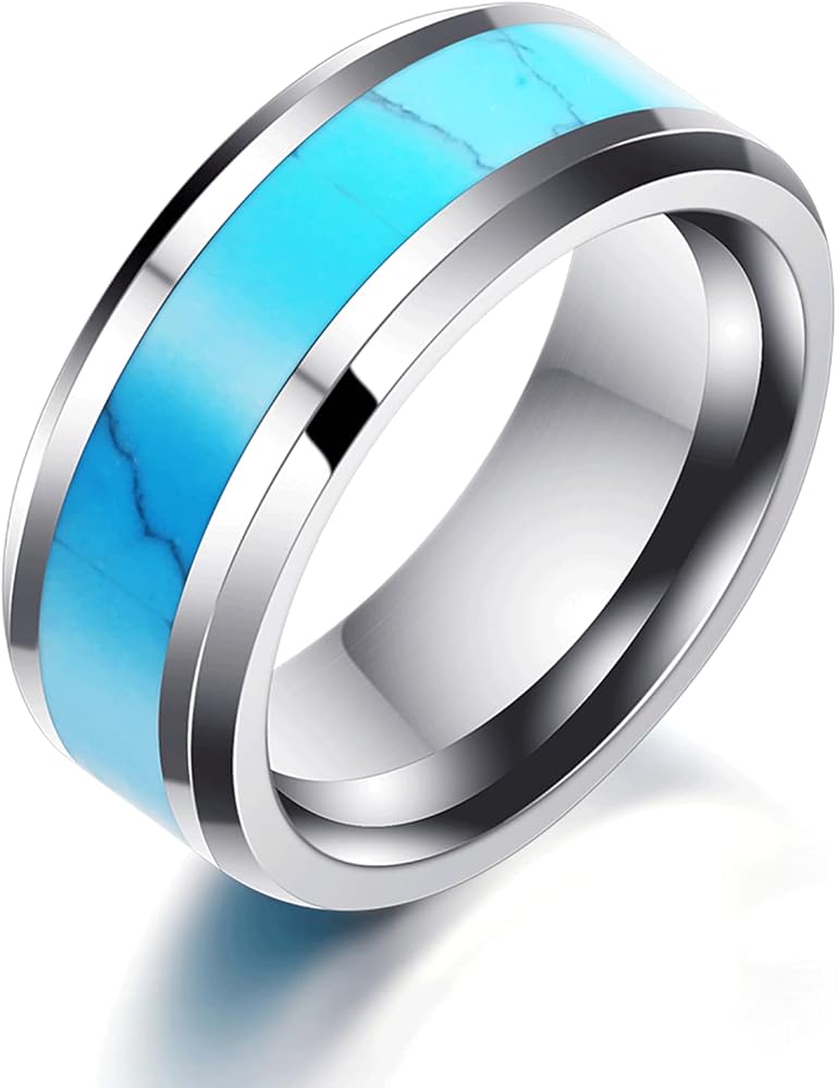 Amazon.co.jp: VQYSKO レトロターコイズリング 男女兼用 | ステンレス