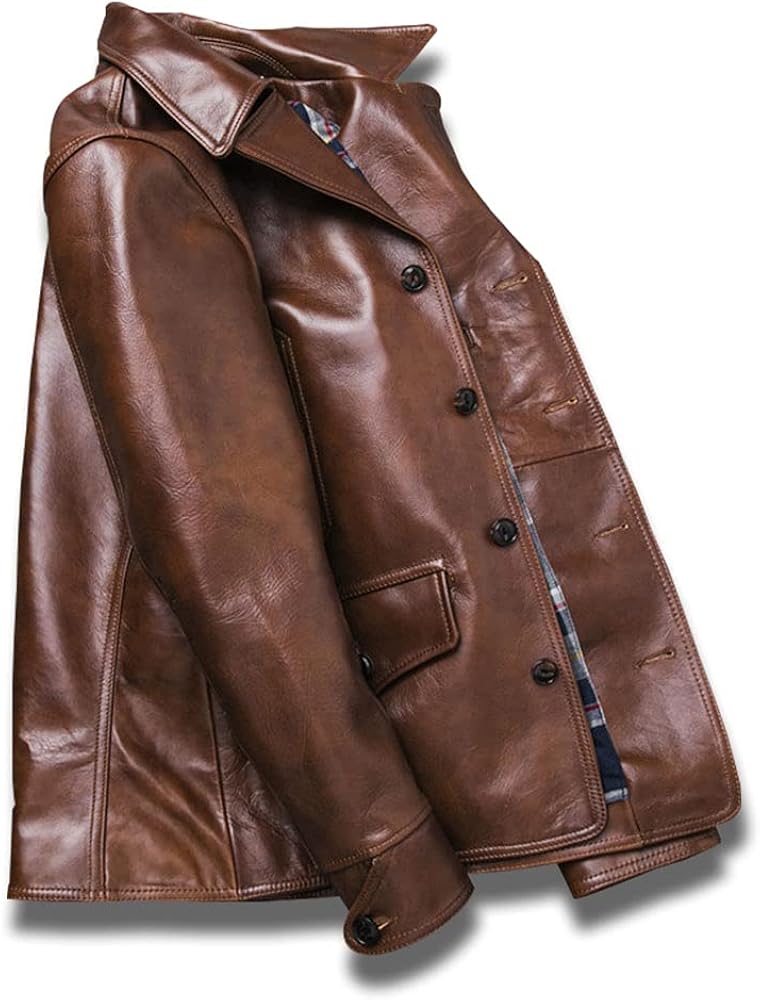Amazon | [N++A] 馬革 ホースハイド 30's ワークコートメンズ レザー