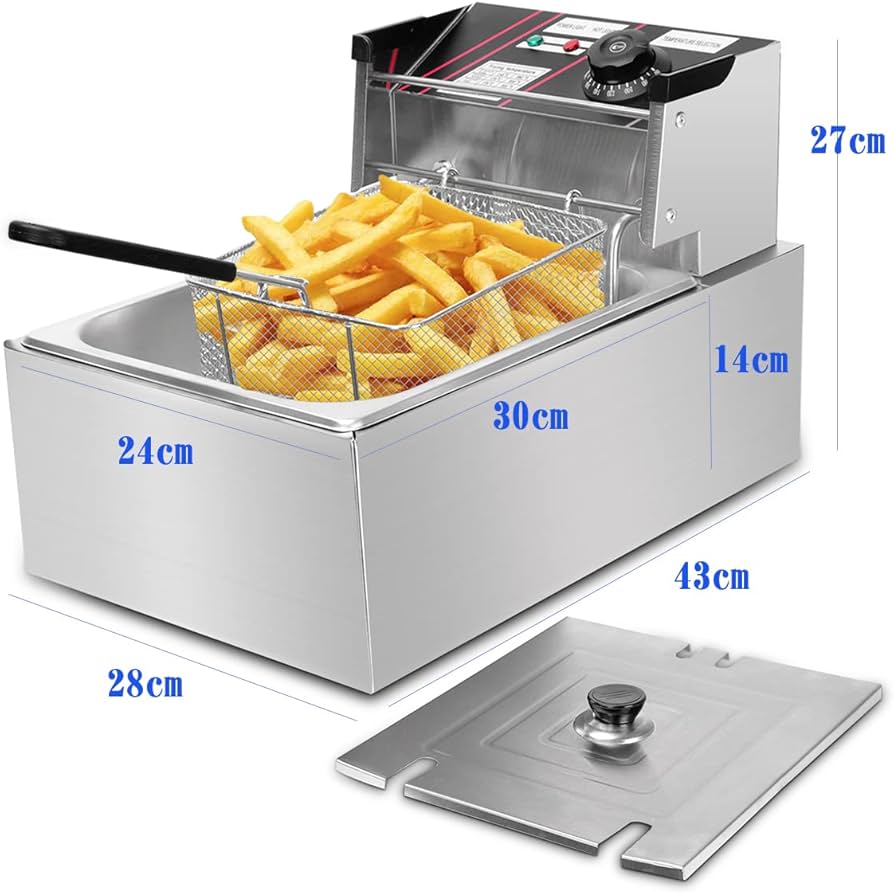 Amazon.co.jp: Ozonlife 卓上フライヤー 業務用 家庭用 フライヤー 6L