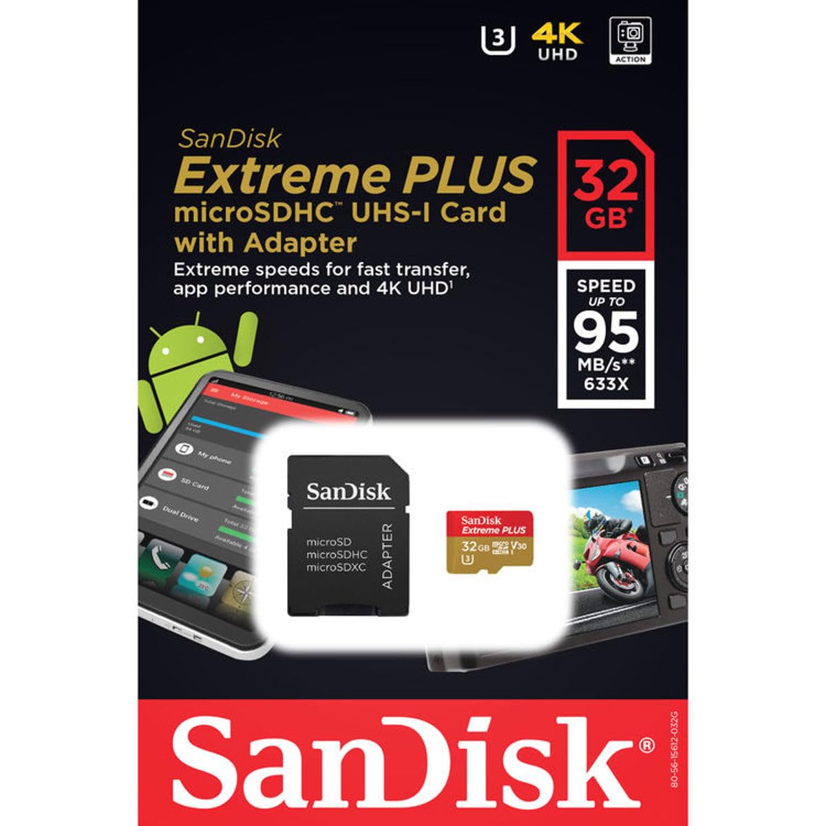 Amazon.co.jp: SanDisk Extreme PLUS 32GB microSDHC UHS-I/V30/U3