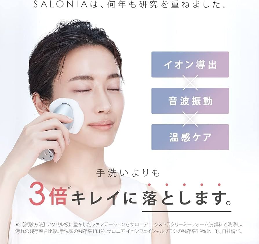 Amazon.co.jp: SALONIA サロニア 洗顔ブラシ イオンフェイシャルブラシ