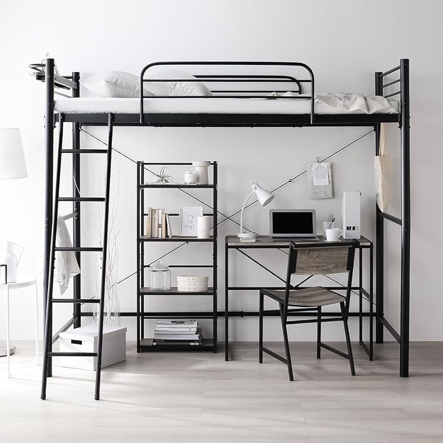 Amazon｜RASIK ロフトベッド ハイタイプ シングル フレームのみ