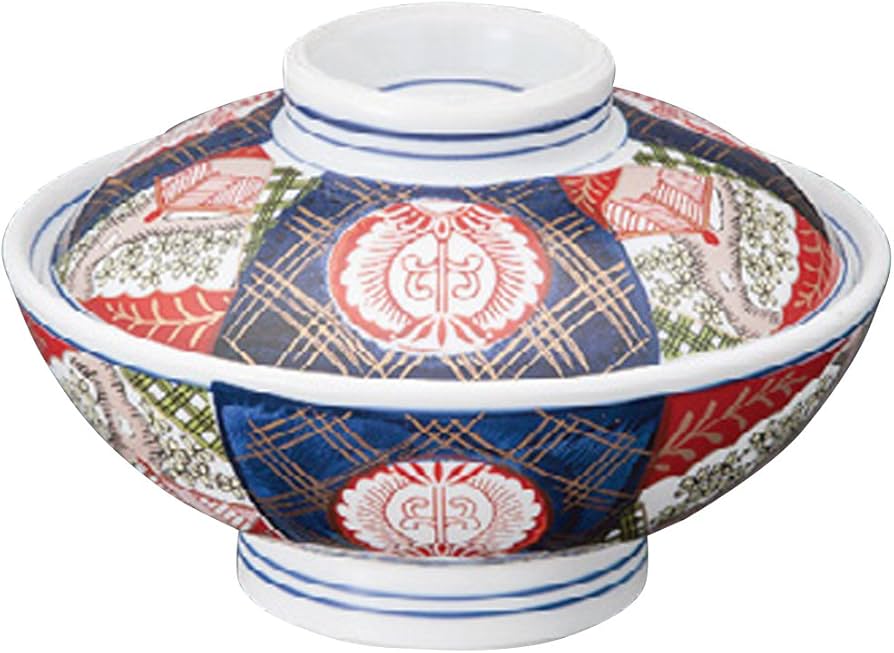 Amazon｜山下工芸(Yamasita craft) 桜錦間取6.0平蓋丼 18×18×10.5cm