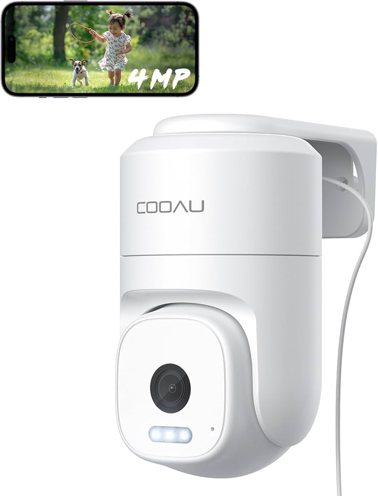 Amazon.co.jp: 【24時間全日録画・自動追尾】COOAU 400万高画素 防犯