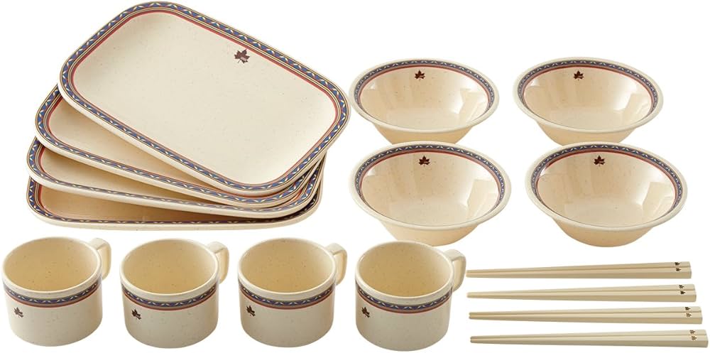 Amazon | ロゴス ナバホ パーティー箸付き食器セット4人用 81285000