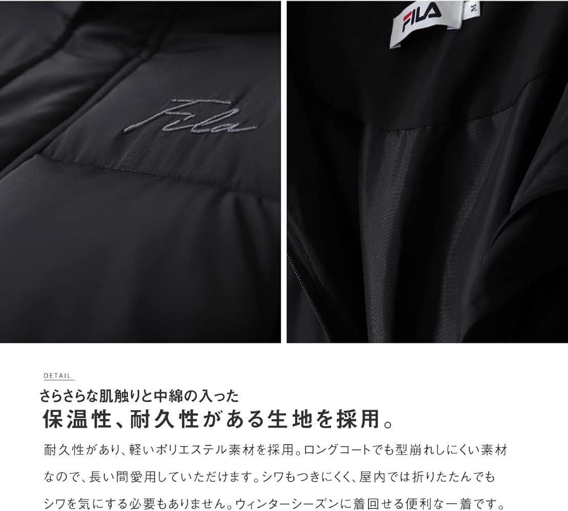 Amazon | [フィラ] ロングダウンコート ベンチコート fh7938 WHITE L