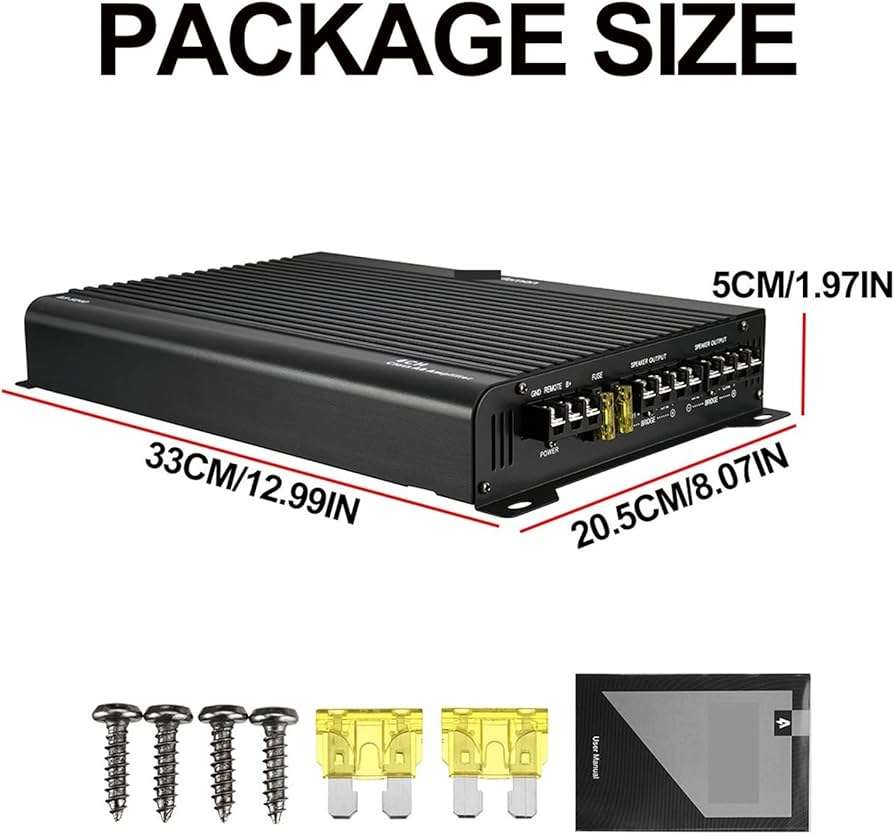 Amazon.co.jp: カーオーディオアンプ 4 チャンネル 12V AS-5040