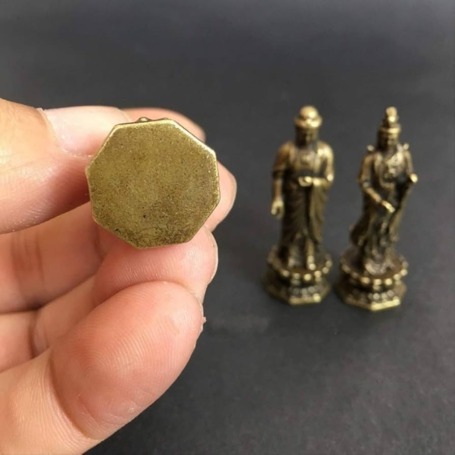 Amazon｜中国の銅が西仏像の三聖人を彫った観音菩薩釈迦牟尼仏絶妙な像