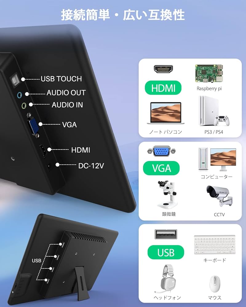 Amazon.co.jp: モバイルモニター タッチパネル 13.3インチ タッチ