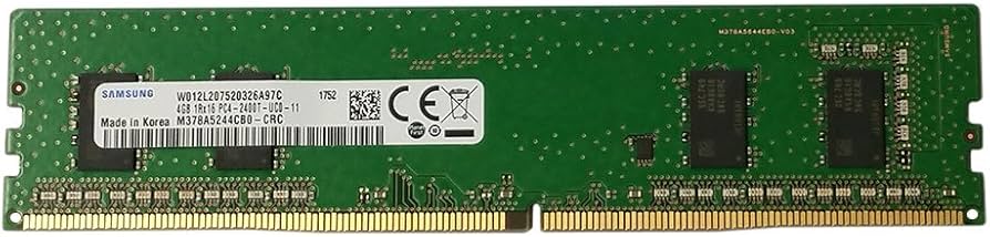 SAMSUNG 4GB DDR4 PC4-19200, 2400MHZ, 288 PIN DIMM, 1.2V, CL 17